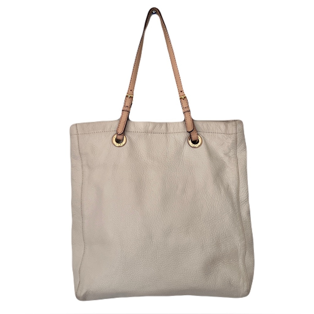 Michael Kors Ivory Pebbled Leather Tote Bag - Picture 3 of 8